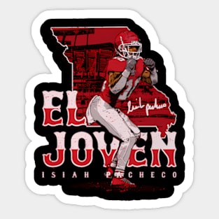 Isiah Pacheco Kansas City El Joven Sticker